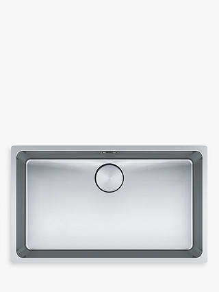Franke Mythos MYX110-70 Single Bowl Undermounted Kitchen Sink, Stainless Steel