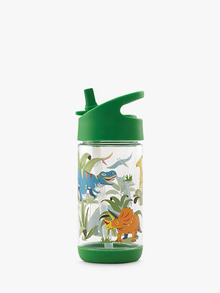 Cath Kids Children's Dinosaur Jungle Print Drinks Bottle, Pale Green