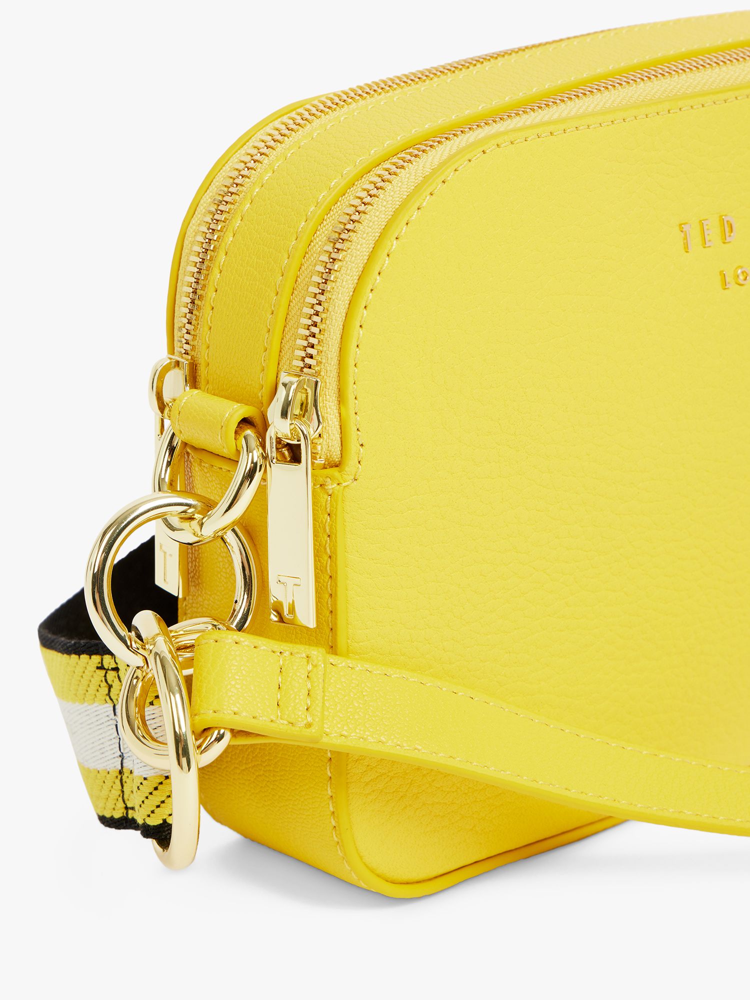 Ted Baker Amerrah Leather Camera Bag, Light Yellow at John Lewis & Partners