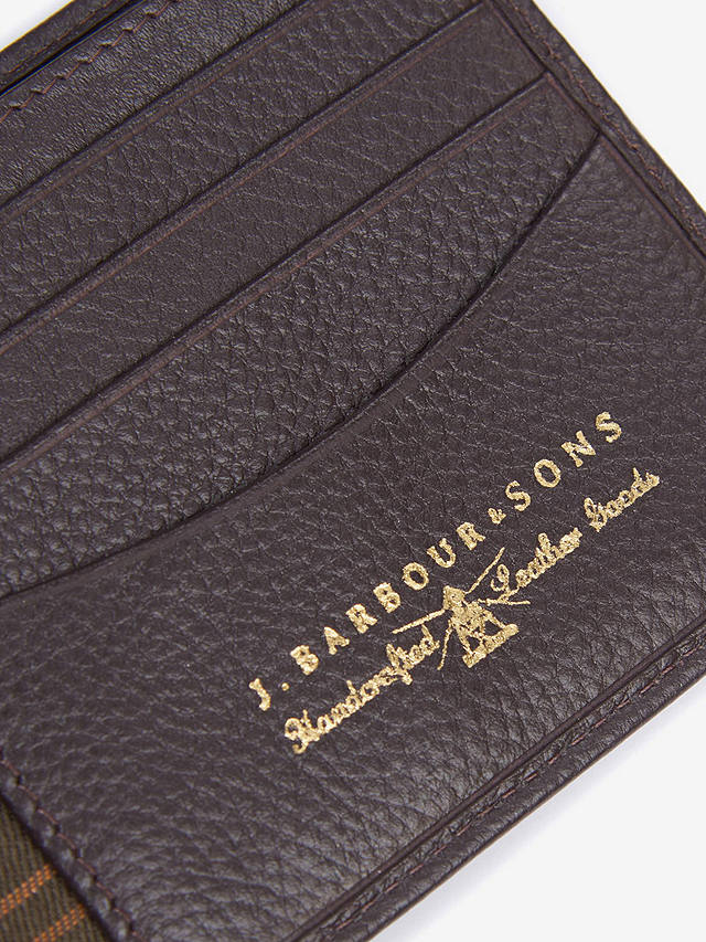 Barbour Amble Leather Billfold Wallet, Dark Brown