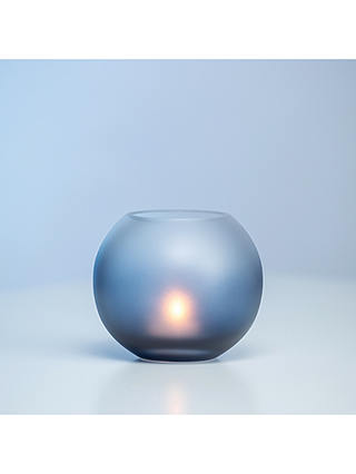 Dartington Crystal Wellness Candleholder, Calm/Blue