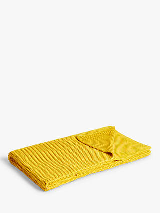 little home at John Lewis Addison Knitted Throw, Marigold