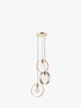 Bay Lighting Link 3 Pendant Cluster Ceiling Light, Gold/Nickel/Copper