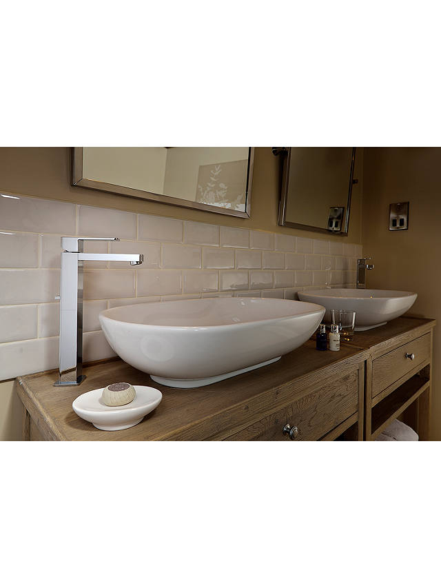 Abode Fervour Tall Deck Mounted Monobloc Bathroom Basin Mixer Tap, Chrome