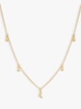 Lola Rose Curio Moon & Star Zircon Charm Necklace, Gold