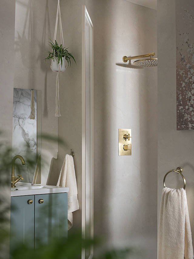 Abode Serenitie Concealed Wall-Mounted Thermostatic Shower Control Valve, 2 Exit, Antique Brass