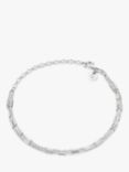 Daisy London Artisan Triple Chain Bracelet, Silver