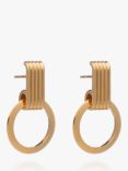 Rachel Jackson London Hardware Hoop Drop Earrings, Gold