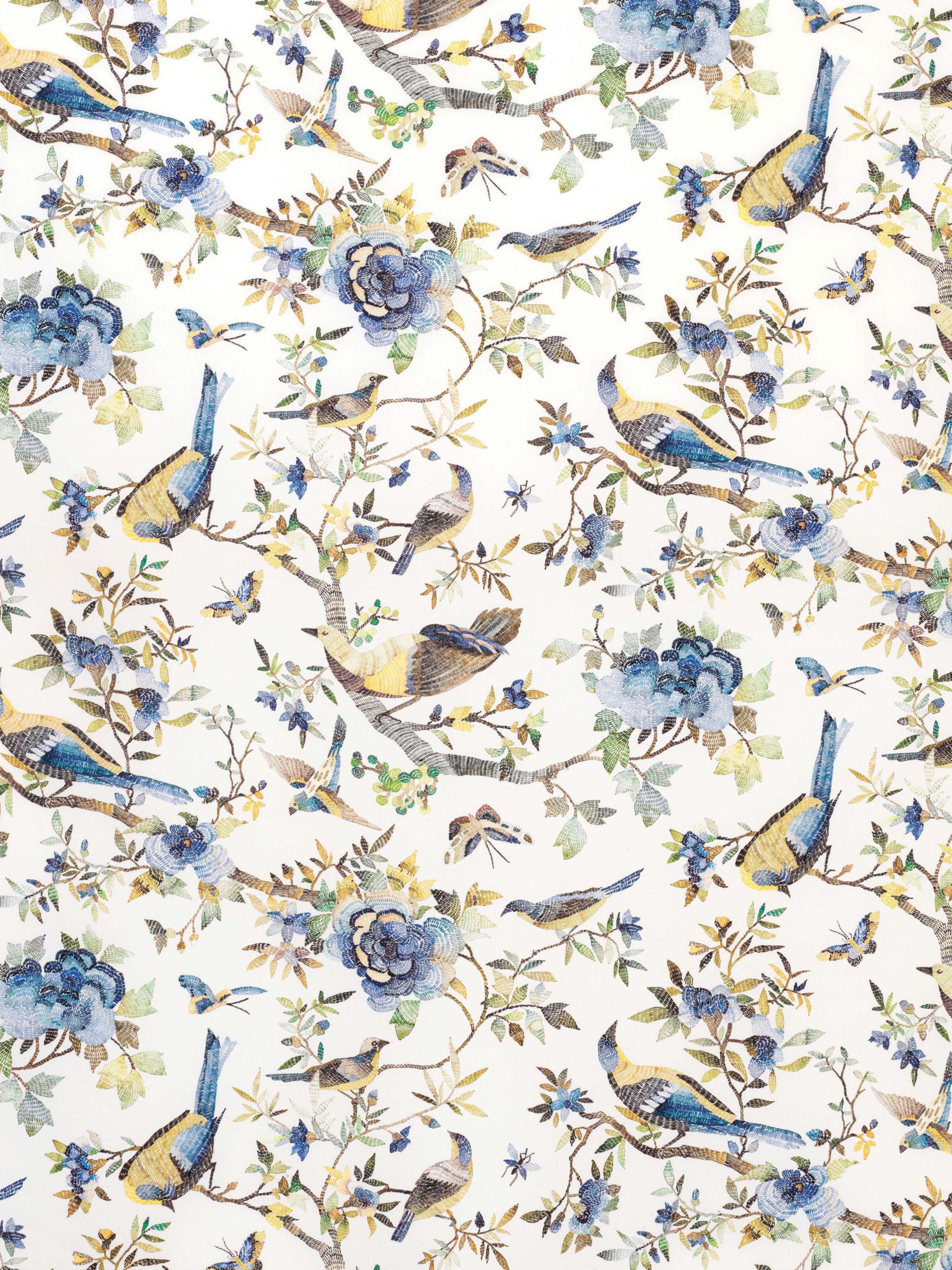 Nina Campbell Perdana Furnishing Fabric, Blue/White