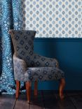Nina Campbell Lorette Furnishing Fabric, Indigo/Ivory