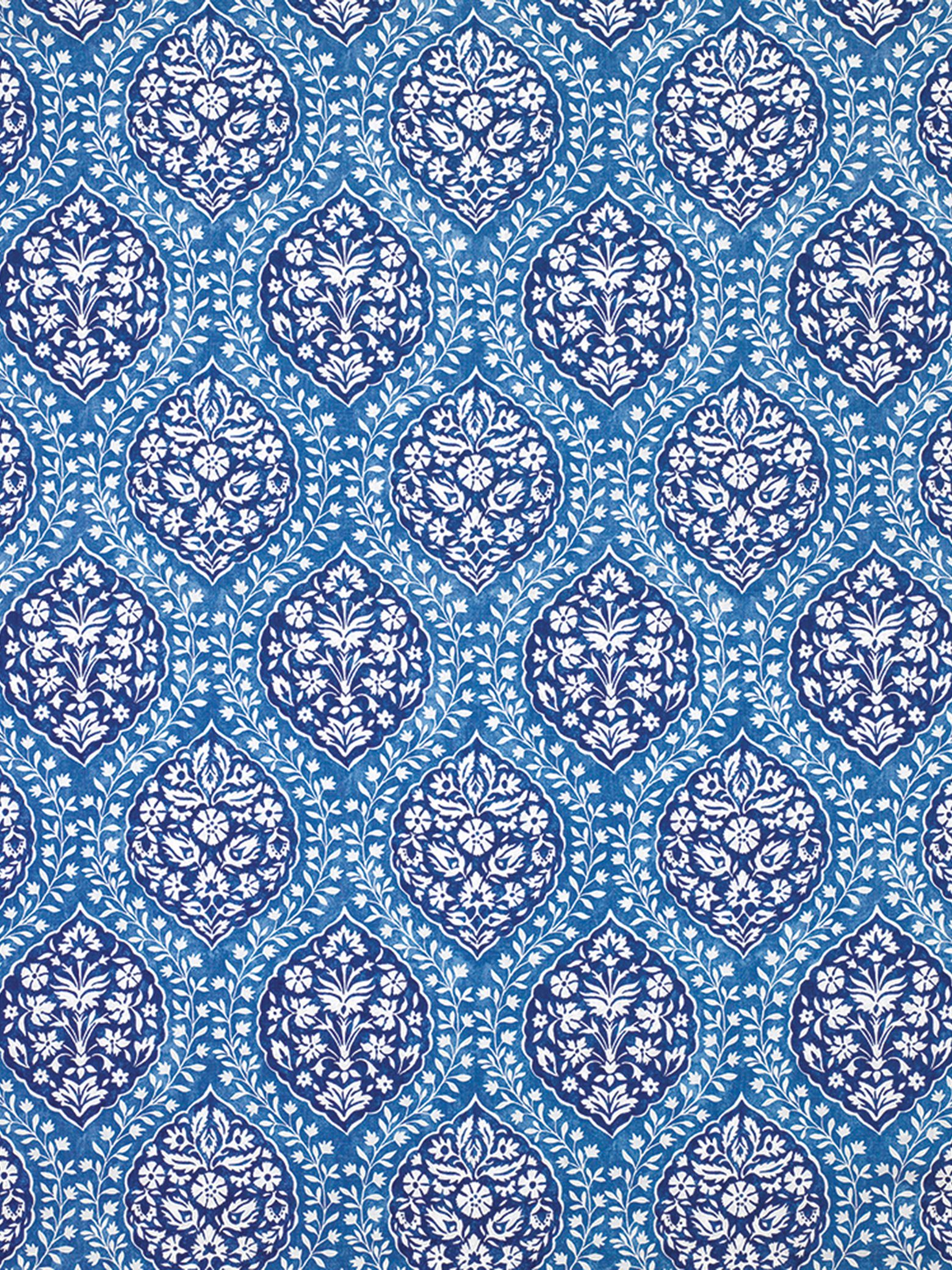 Nina Campbell Marguerite Furnishing Fabric, Indigo/Blue