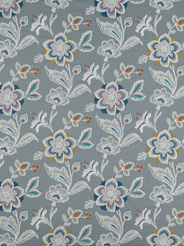 Osborne & Little Rosings Furnishing Fabric, Dove/Cobalt