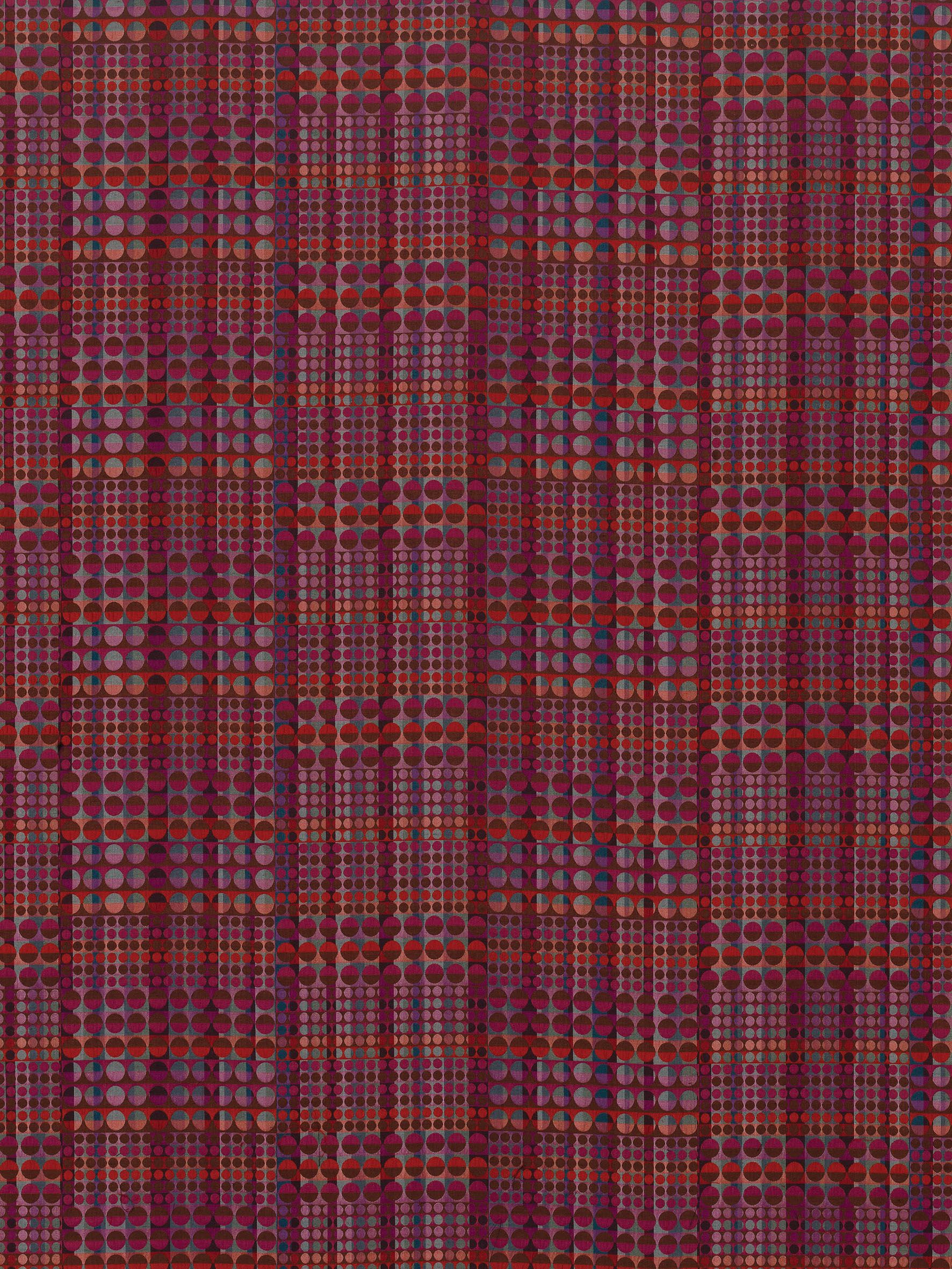 Osborne & Little Domino Furnishing Fabric, Cherry/Grape