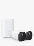 eufy eufyCam 2 Pro Wireless Smart Security System with Two 2K Indoor or Outdoor Cameras, White