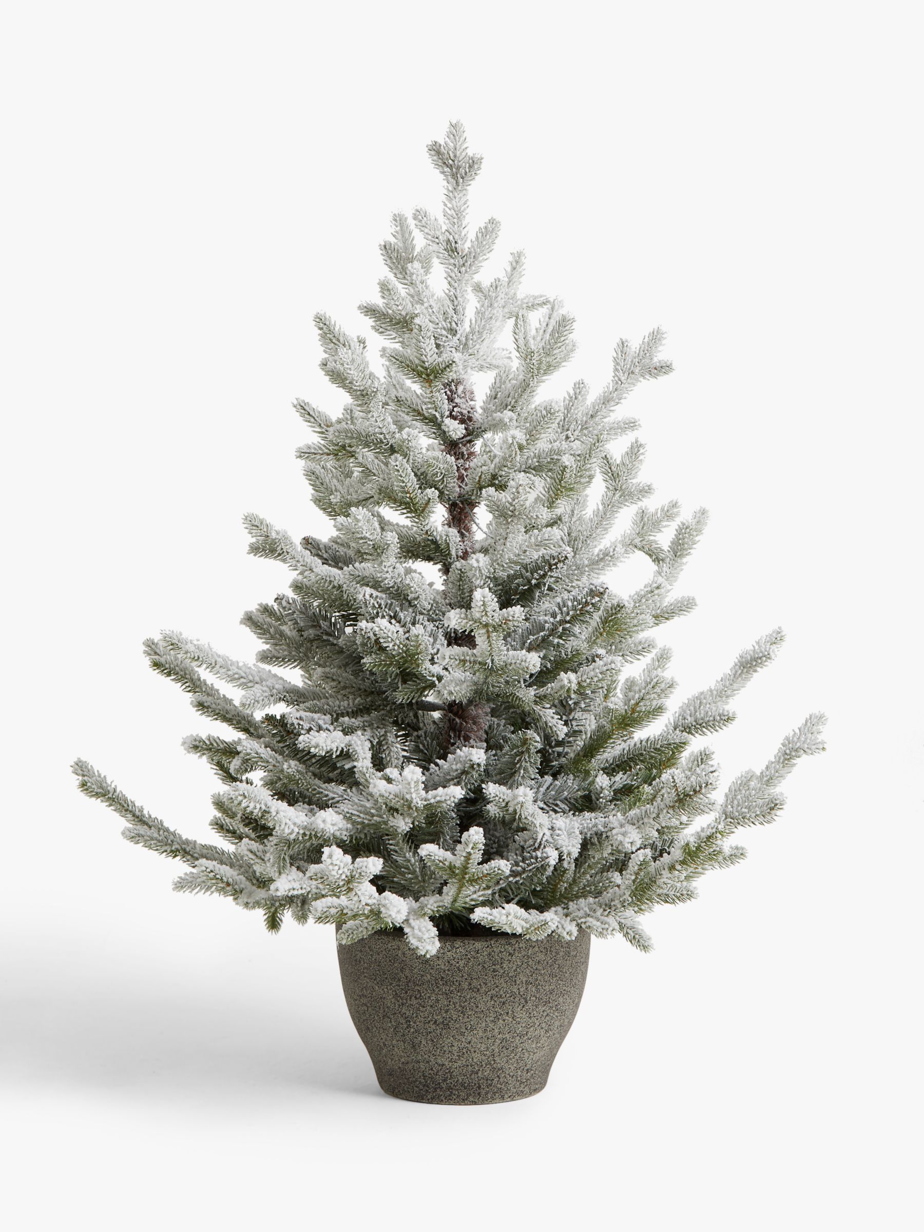 John Lewis & Partners Cotswold Snowy Potted Pre-lit Christmas Tree, 3ft