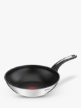 Tefal Emotion Stainless Steel Non-Stick Wok / Stir Frying Pan, 28cm