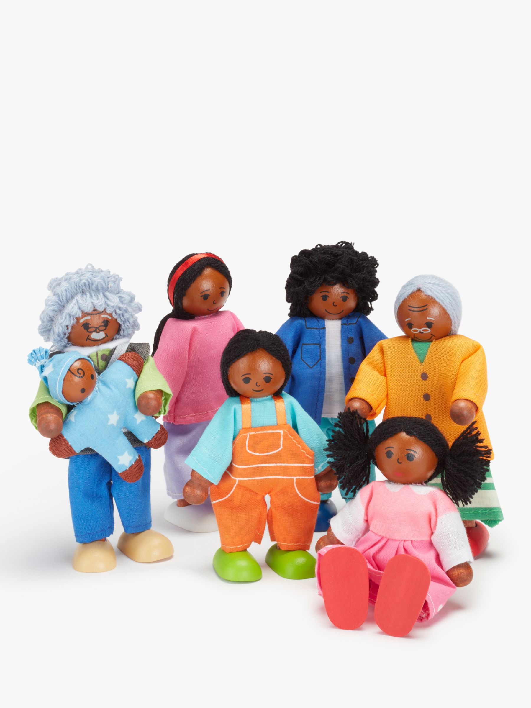 John Lewis Wooden Family Doll Set