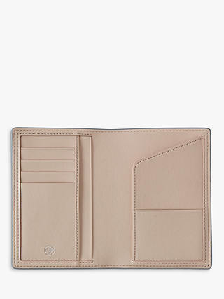 Mulberry Small Classic Grain Leather Passport Holder, Cloud