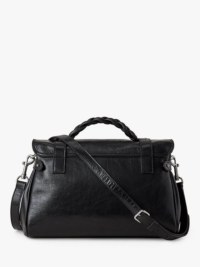 Mulberry Alexa High Shine Leather Shoulder Bag, Black