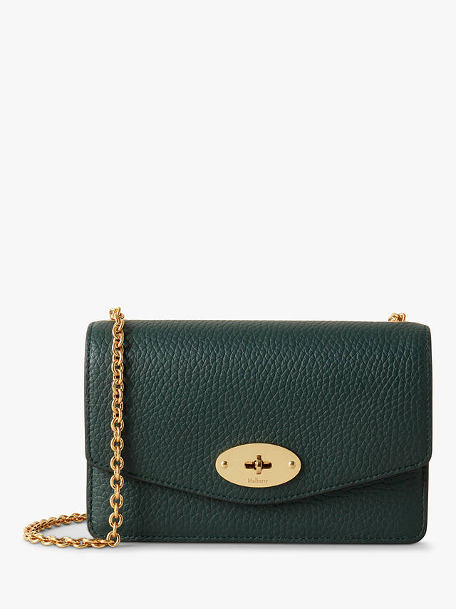 Mulberry Small Darley Heavy Grain Leather Cross Body Bag, Mulberry Green