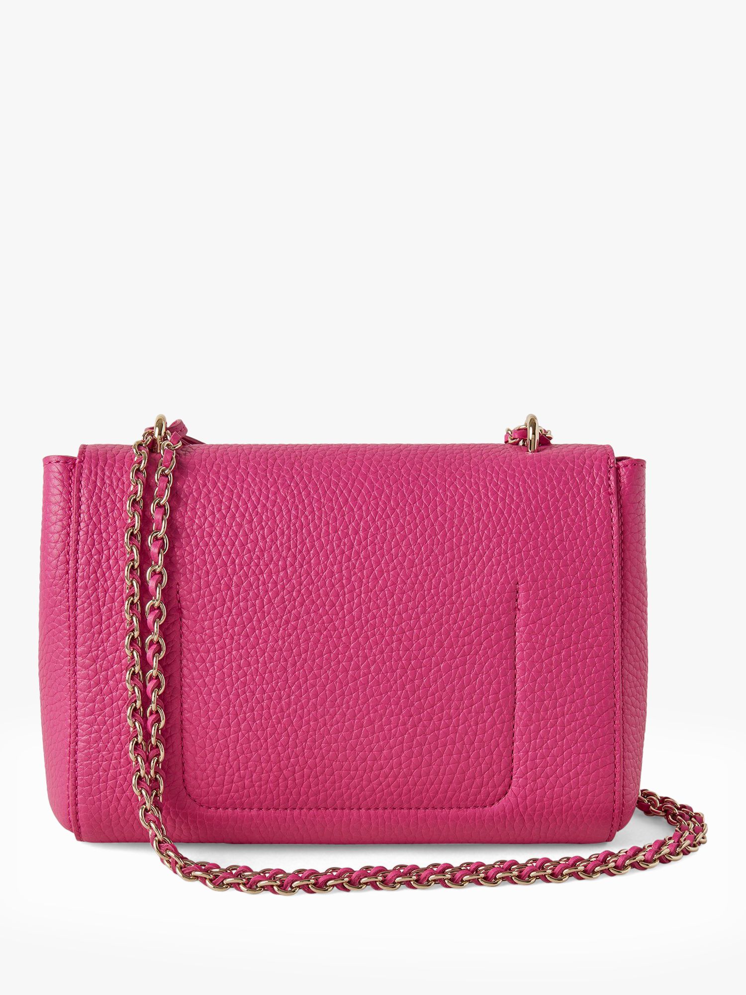 Mulberry Lily Heavy Grain Leather Shoulder Bag, Mulberry Pink at John ...