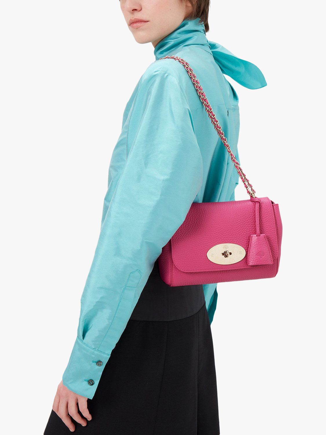 Mulberry Lily foldover shoulder bag, Pink