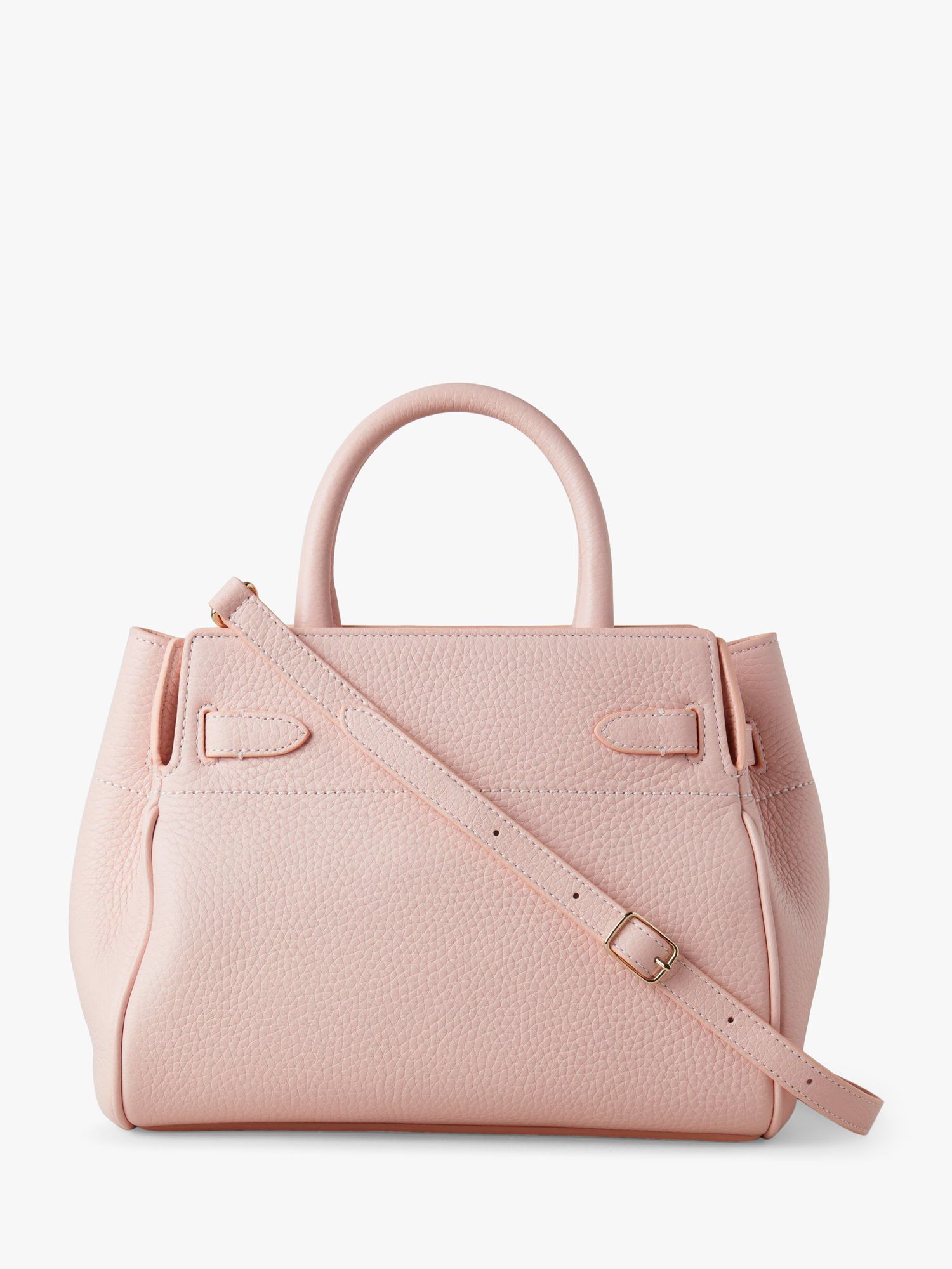 Mulberry Small Belted Bayswater Heavy Grain Leather Handbag, Icy Pink ...