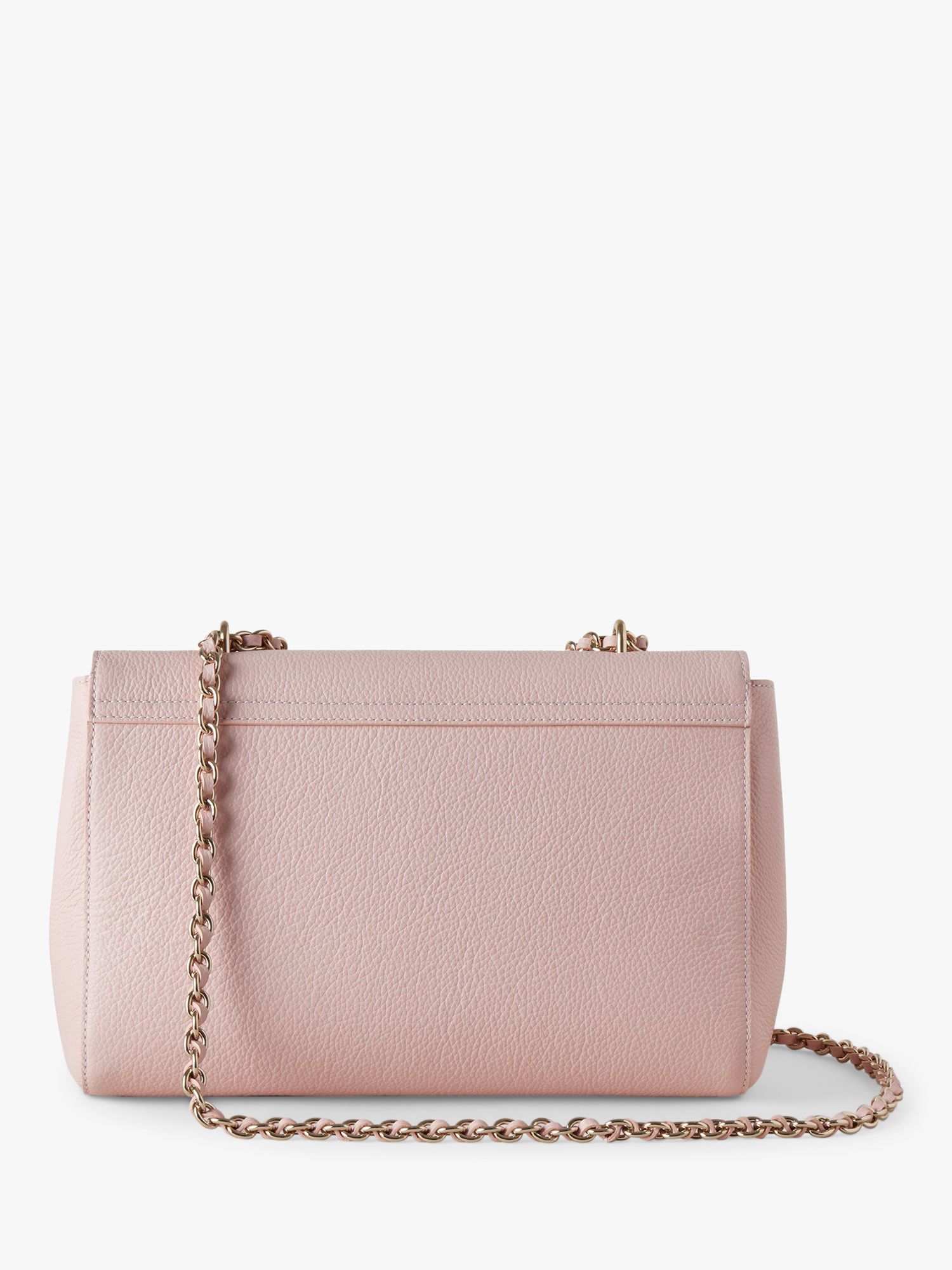 Mulberry Medium Lily Classic Grain Leather Shoulder Bag, Icy Pink at ...