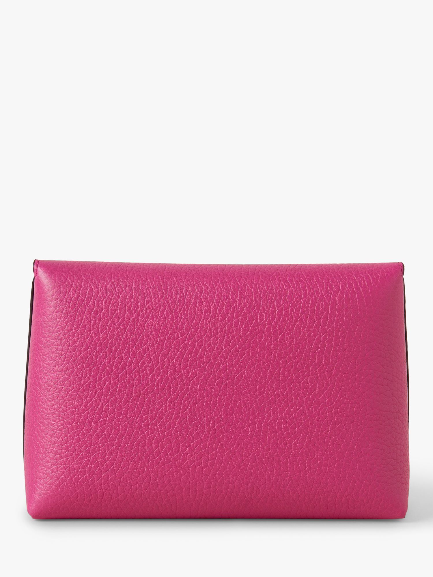 Mulberry Darley Heavy Grain Leather Small Cosmetic Pouch, Mulberry Pink ...