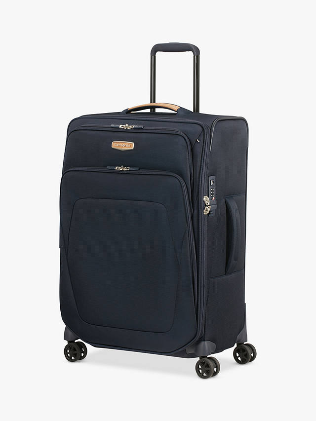 Samsonite Spark SNG ECO 4-Wheel 67cm Expandable Medium Suitcase, ECO Blue