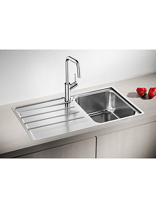 Blanco Lemis 45-S IF Inset Single Bowl Kitchen Sink, Stainless Steel