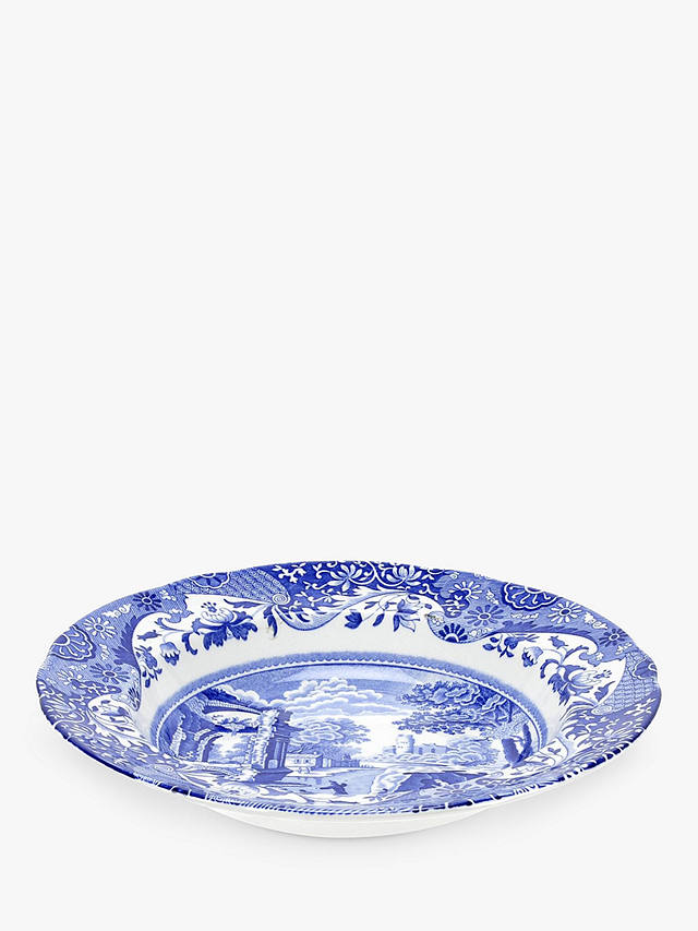 Spode Blue Italian Soup Plates, Set of 4, 23cm, Blue/White