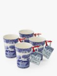 Spode Blue Italian Cottage Mugs, Set of 4, 280ml, Blue/White