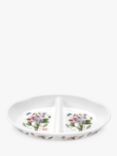 Portmeirion Botanic Garden Sweet Pea Oval Divided Oven Dish, 29cm, White/Multi