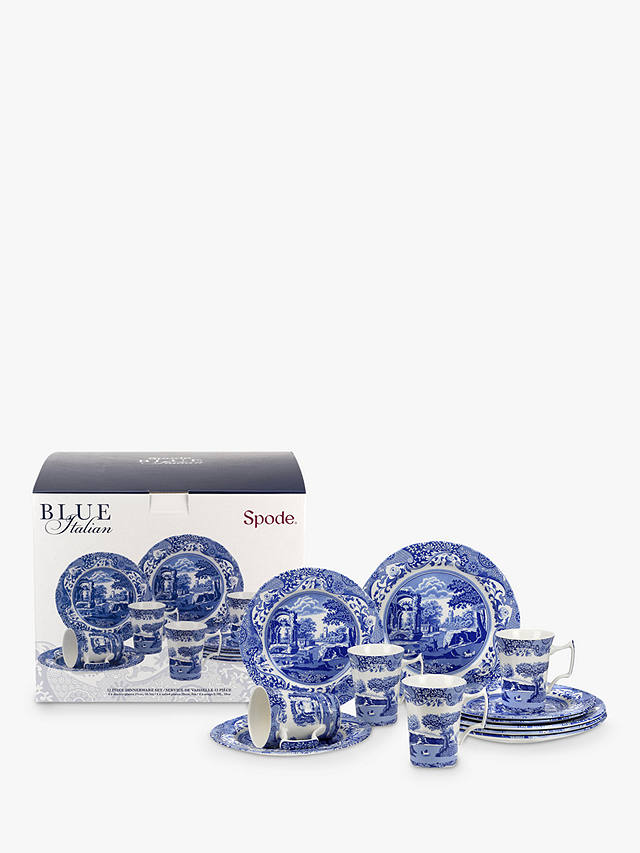 Spode Blue Italian Dinnerware Set, 12 Piece, Blue/White