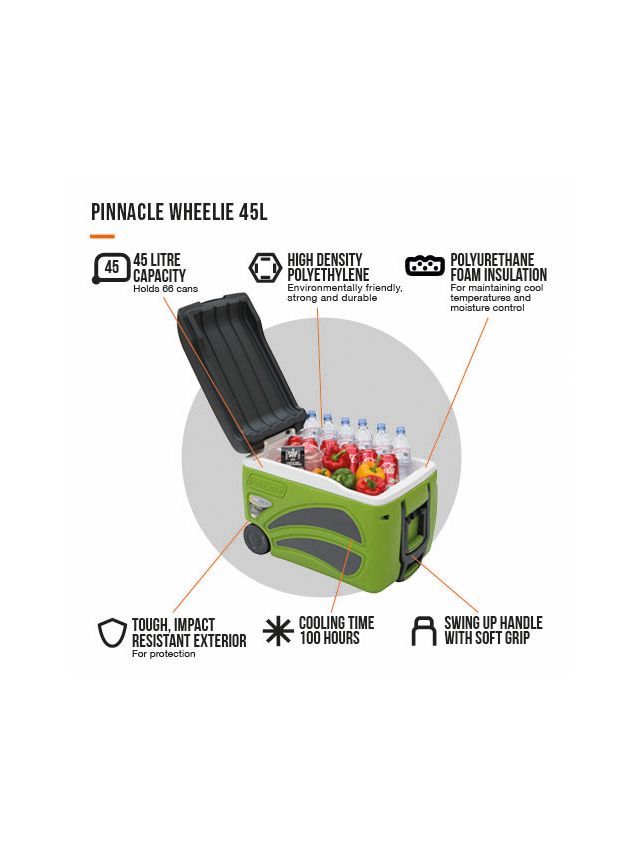 Vango Pinnacle 45L Wheelie Cooler Box