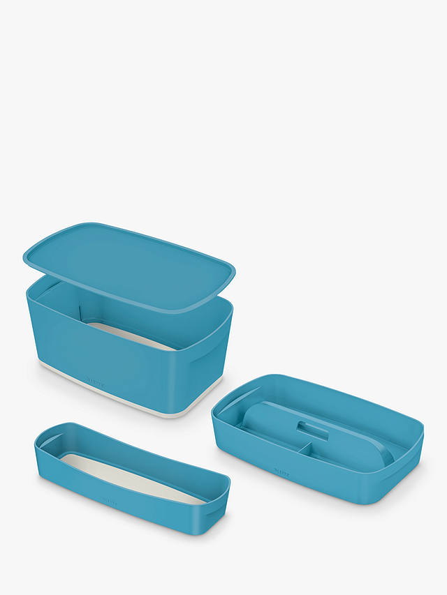 Leitz MyBox Long Organiser Desk Accessory Set, Blue