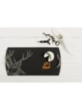 Selbrae House Large Slate Stag Serving Tray with Antler Handles, Black