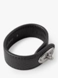 Mulberry Bayswater Leather Bracelet, Black/Silver, Small: L15.7 x W2cm