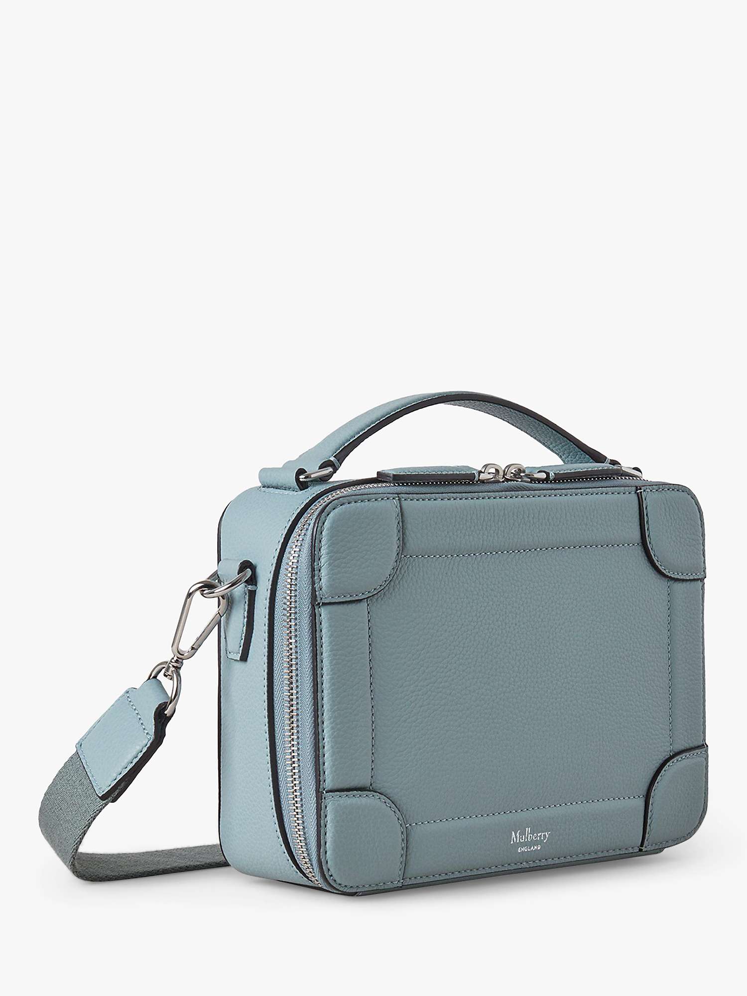 Buy Mulberry Belgrave Small Classic Grain Leather Cross Body Messenger Bag, Cloud Online at johnlewis.com