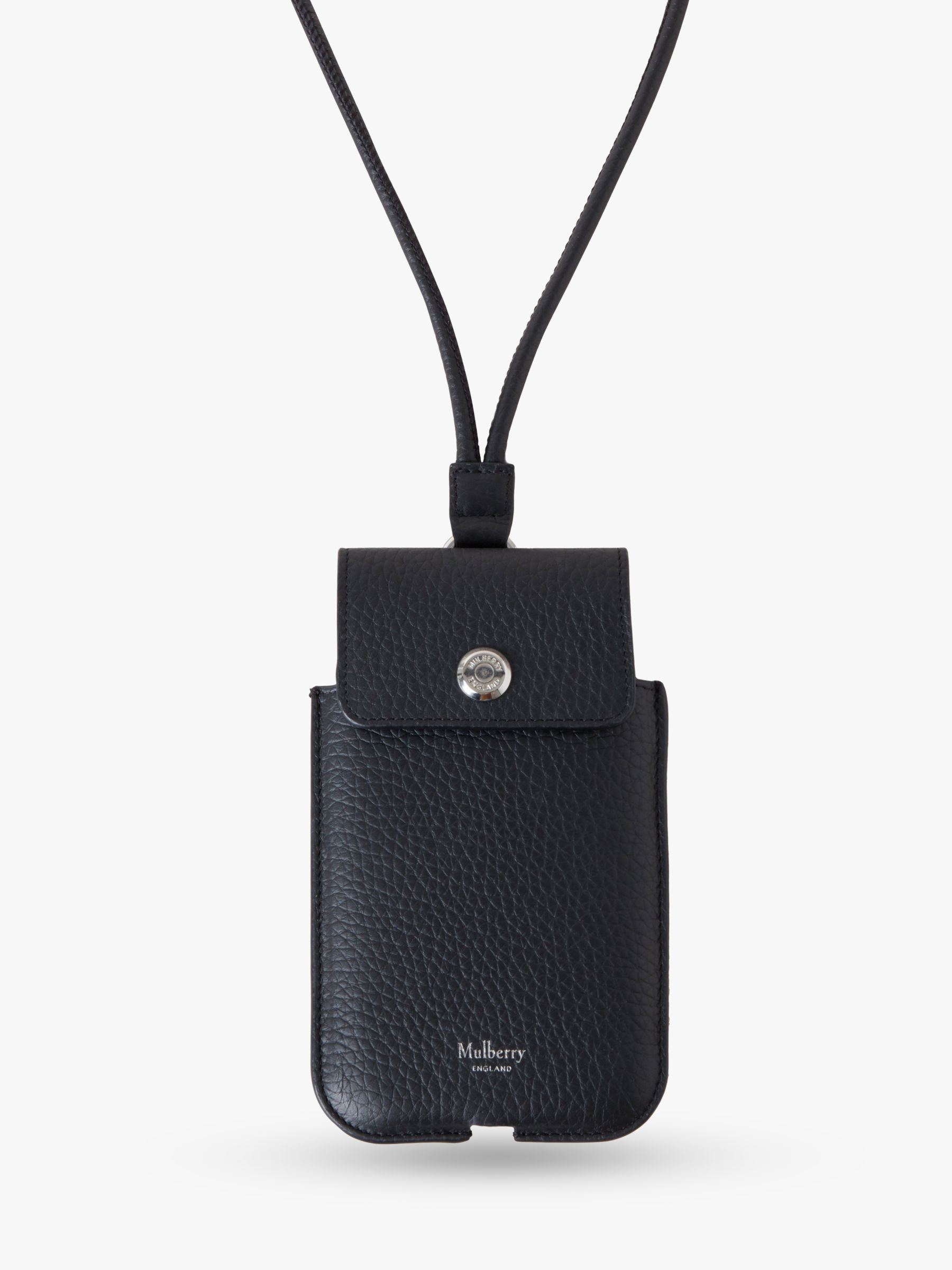 Mulberry City Heavy Grain Leather Phone Pouch, Black