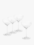 John Lewis & Partners Sip Champagne Saucer Cocktail Glass, Set of 4, 310ml, Clear
