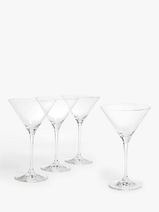John Lewis Sip Martini Cocktail Glass, Set of 4, 210ml, Clear