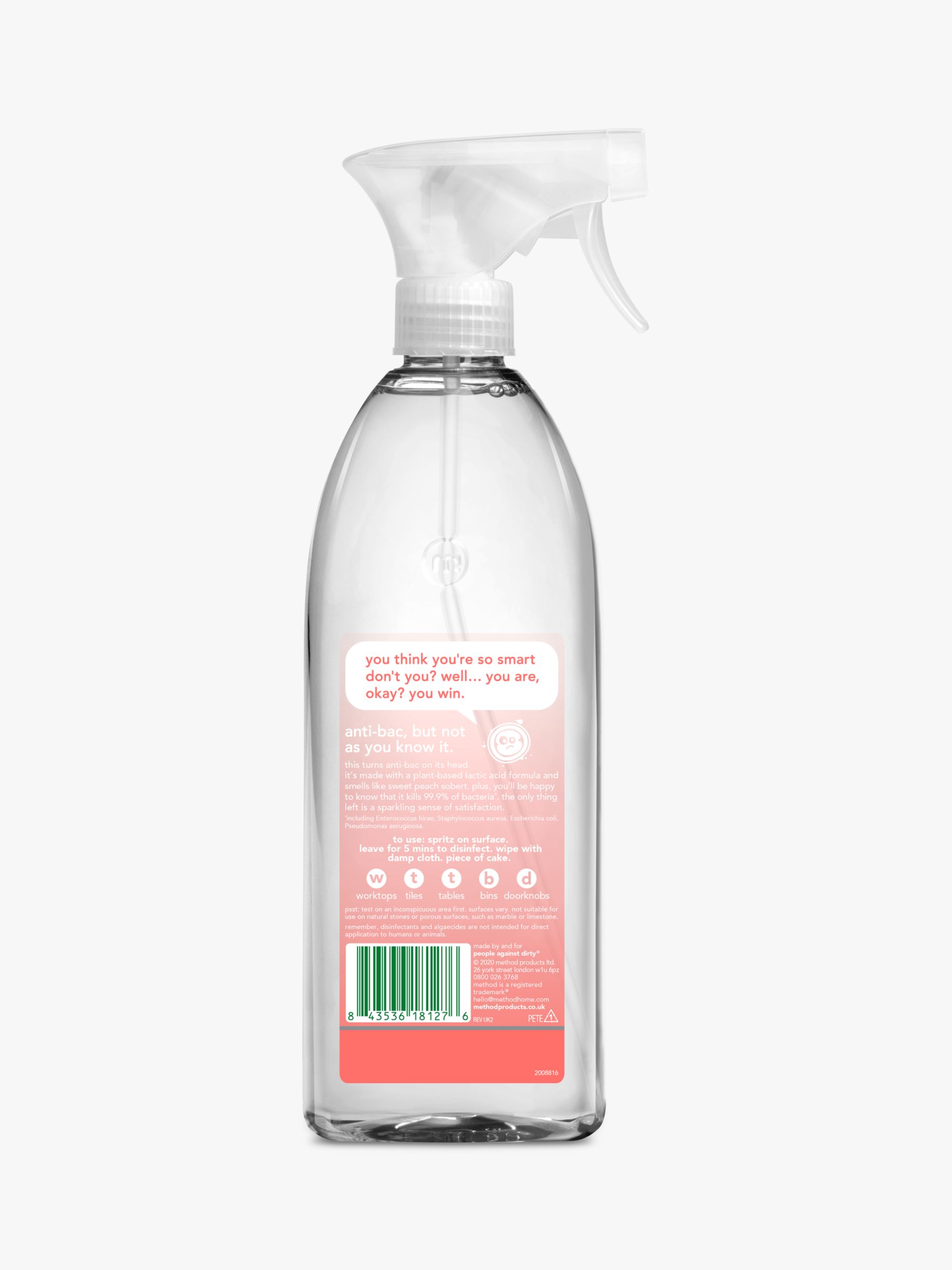 Method Peach Blossom Antibac All Purpose Cleaner 828ml