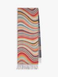PS By Paul Smith Logo Wave Cashmere Blend Scarf, Multi