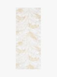 ANYDAY John Lewis & Partners Palm Print Woven Cotton Table Runner, 180cm, Gold/White