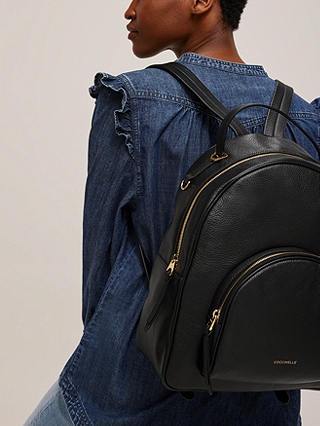Coccinelle Lea Leather Backpack, Noir