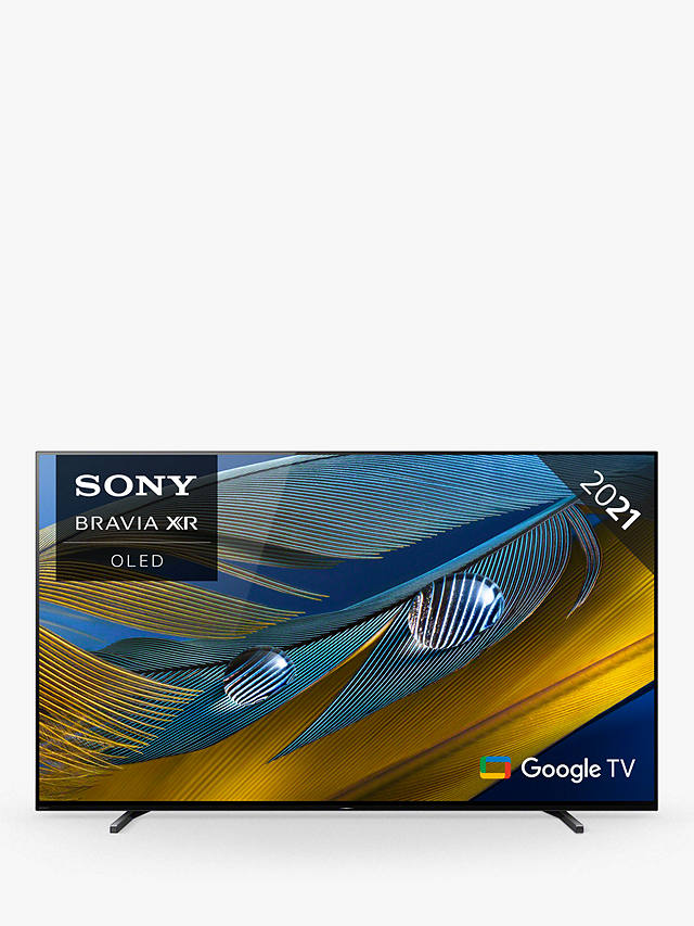 johnlewis.com | Sony Bravia XR XR55A80J (2021) OLED HDR 4K Ultra HD Smart Google TV, 55 inch with Youview/Freesat HD, Dolby Atmos & Acoustic Surface Audio+, Black