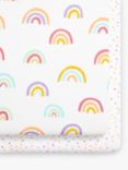 Snüz Baby Rainbow Crib Fitted Sheets, 2 Piece Set, Multi/White