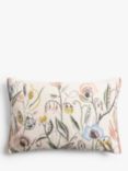John Lewis & Partners Pea Blossom Floral Cushion, Natural